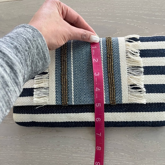 Roberta roller rabbit Abril gala clutch blue fringed - Picture 5 of 6